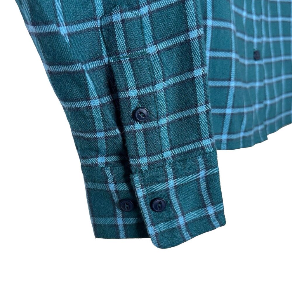 Outdoor Research Feedback Flannel Button Up‎ Men's M Blue Green Plaid Outdoor - Picture 3 of 8